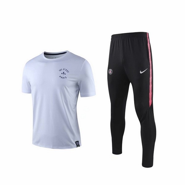 Camiseta Entrenamiento Paris Saint Germain Conjunto Completo 2019-2020 Blanco Negro